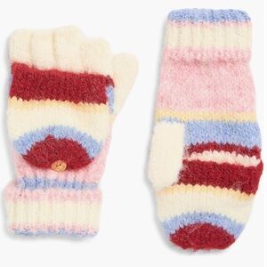 Free People Super stripe gloves in ivory